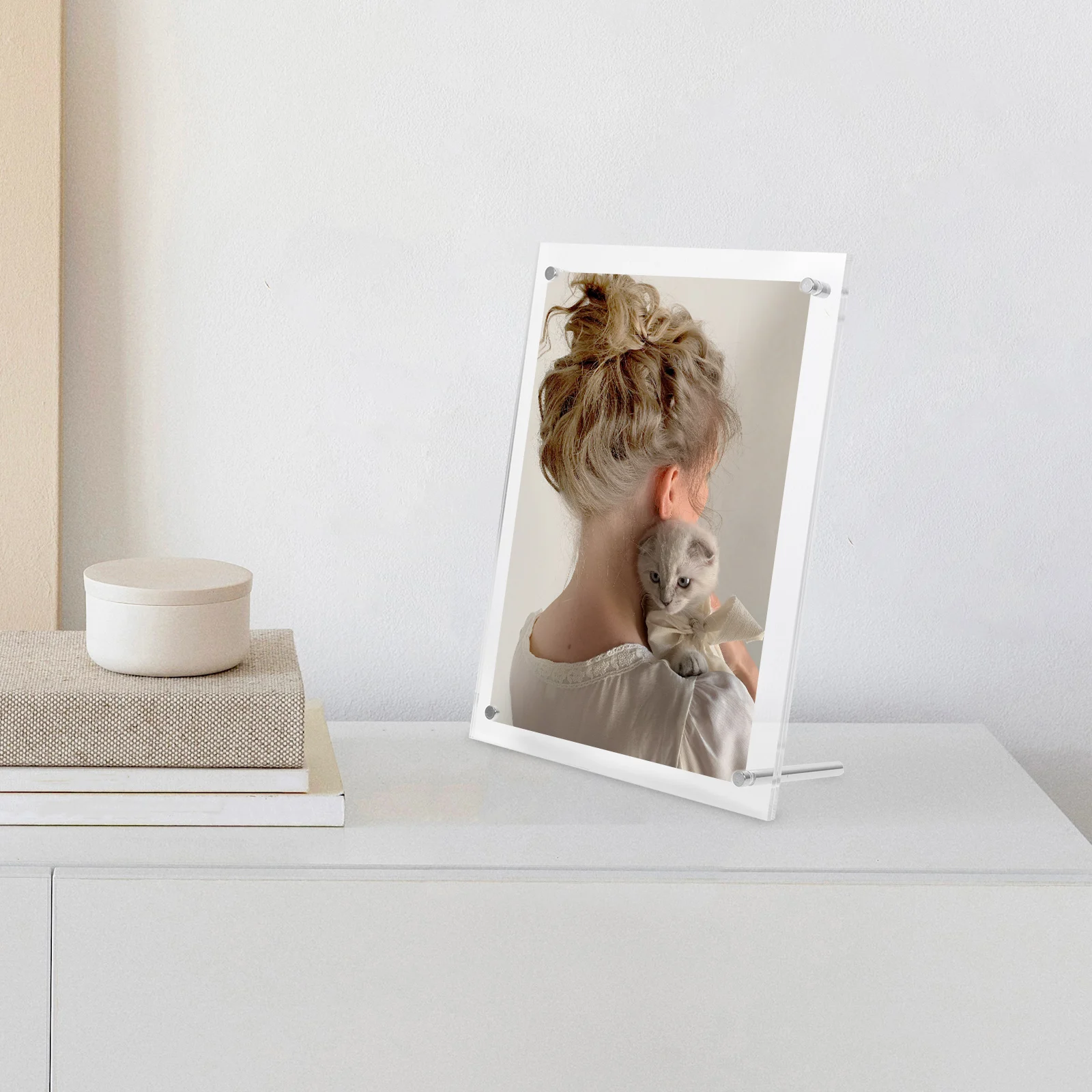 

Clear Acrylic Picture Frame Desktop Certificate Stand For Award Business License Display Office Home Decor Tabletop Photo