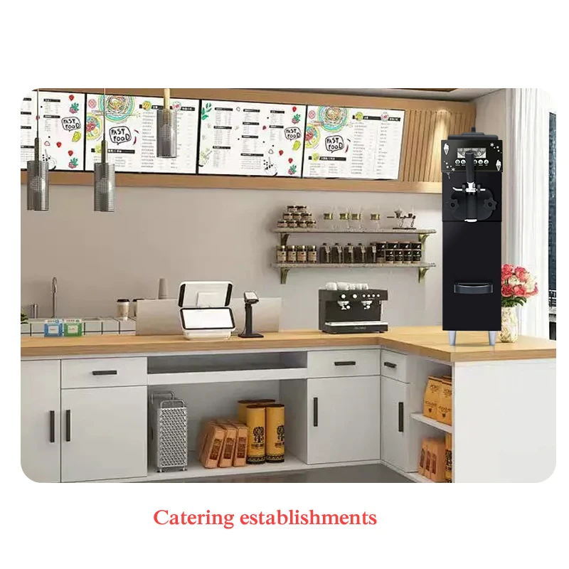 

New Single Flavor Ice Cream Machine Pizza Shop Burger Shop 900W Desktop Soft Ice Cream Sundae Machine