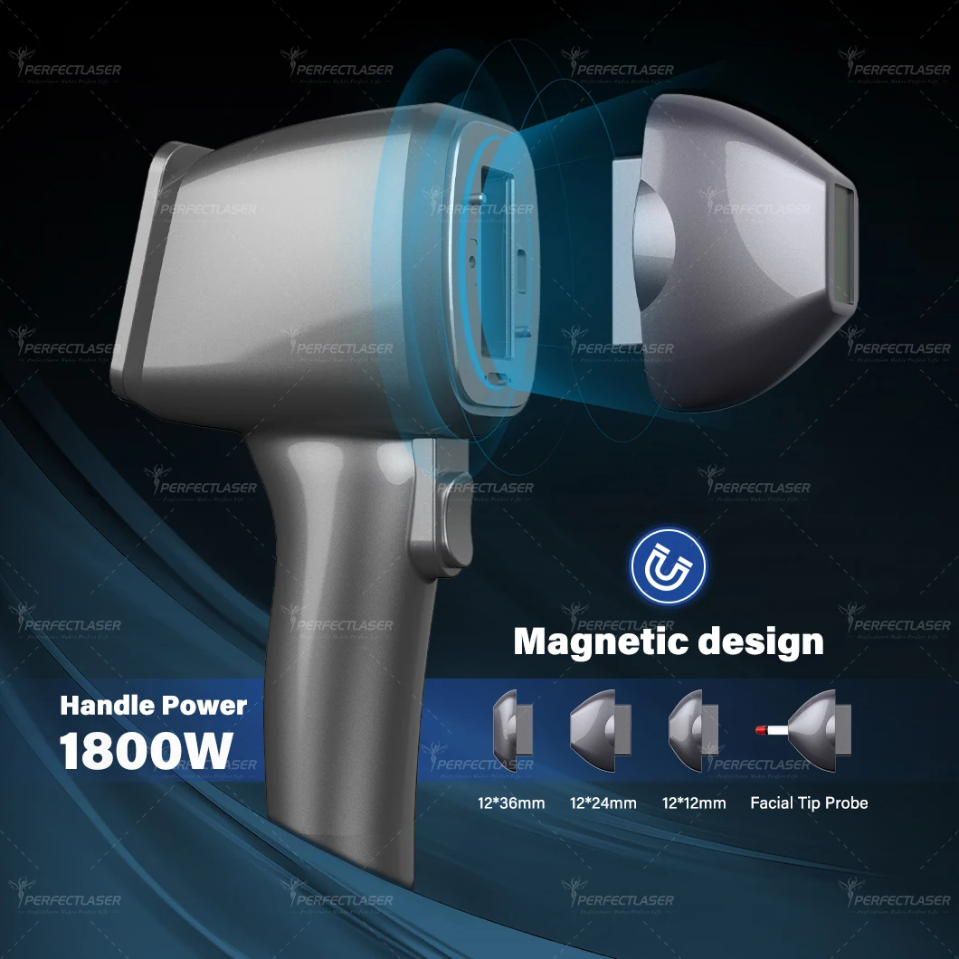 Perfectlaser Newest Non-Crystal Design 4 Wavelength 808nm 940nm 1800W Diode Laser Hair Removal Machine AI Skin Analyze for Salon