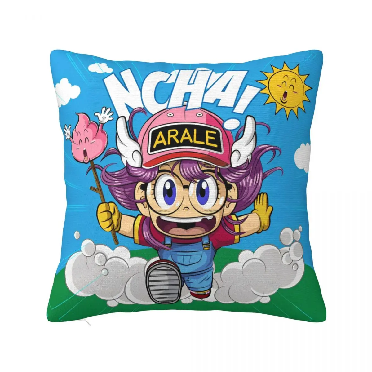 Dr. Slump Square Pillow Case Norimaki Anime Manga 90s Cute Cushion Covers Vintage Polyester Decor Pillowcover for Home 18