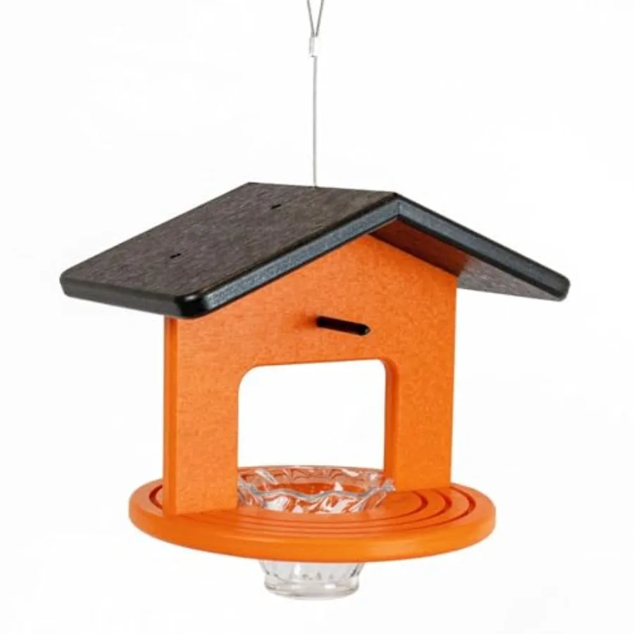 Baroque Beauty Hanging Oriole Feeder 9.25" x 7.75" x 7.25" High Density Poly Resin Holds 2 Orange Slices and Jelly Eco-Friendly view 2