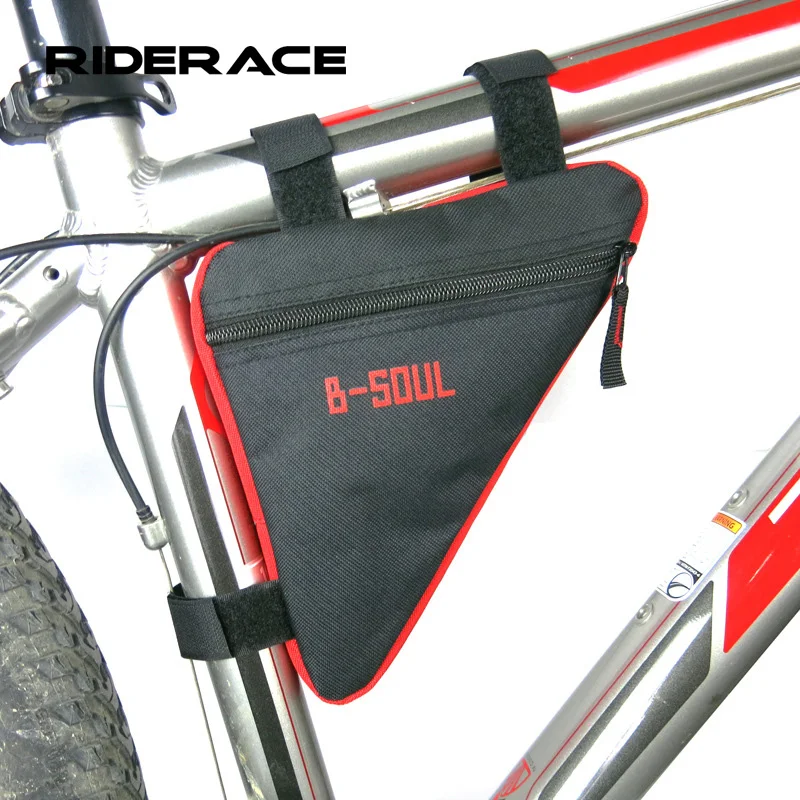 دراجة مثلث حقيبة مقاوم للماء الطريق الدراجة العلوي الأنابيب الحقيبة دائم البوليستر الجبهة أنبوب الإطار حقيبة الدراجات الملحقات #2