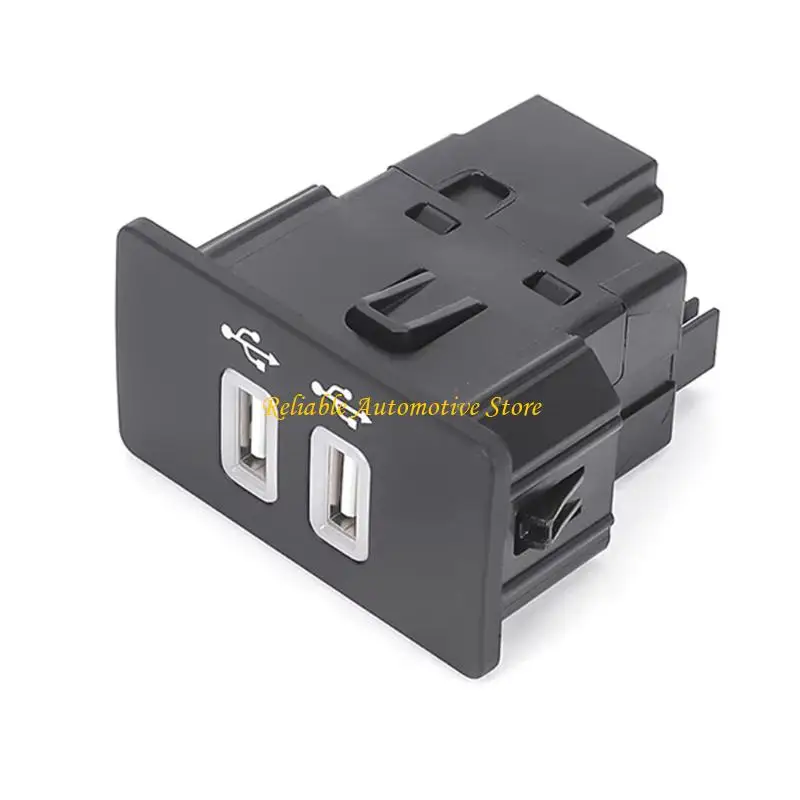 M68B 2 USB-A Car Dashboard Port Insert, USB Replacement Piece with Black Plastic Housing for Everyday Vehicle Device Access and