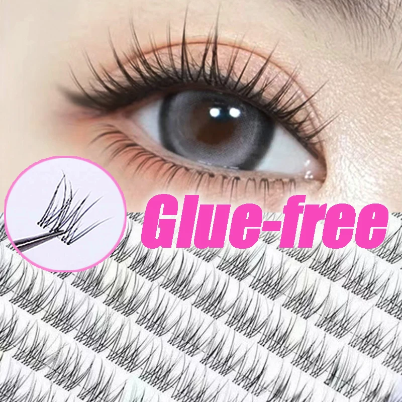 No Need Glue Fluffy Fish Tail False Eyelashes Voluminous Self-adhesive Sunflower Thick Curling Lashes Extension DIY Eyes Makeup