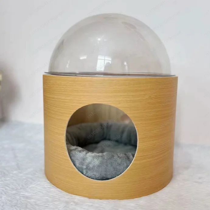 Space Capsule Cat Nest Solid Wood All-season Universal Warm Model Closed Cat Delivery Room Nest