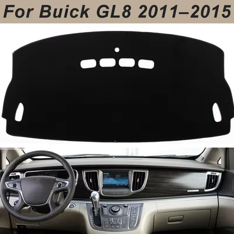 Dashboard Cover Dash Mat For Buick GL8 2011-2015 Anti-Glare Non-Slip Sun Shade Interior Protector