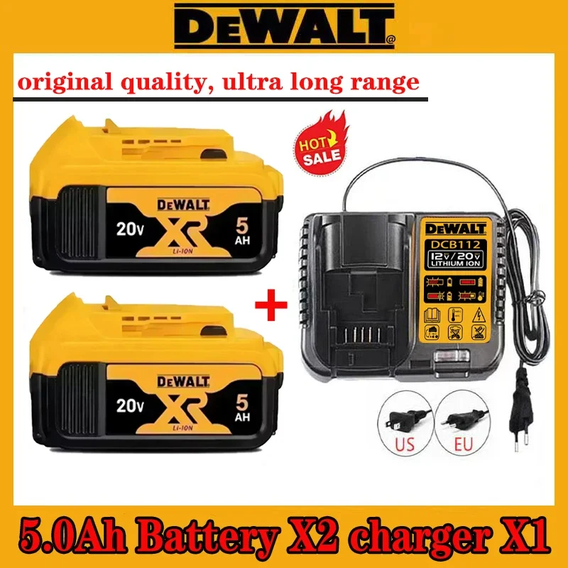 DEWALT original 20V, 5AH, DCB115, DCB118 battery charger, fast charging, lithium battery, tool battery