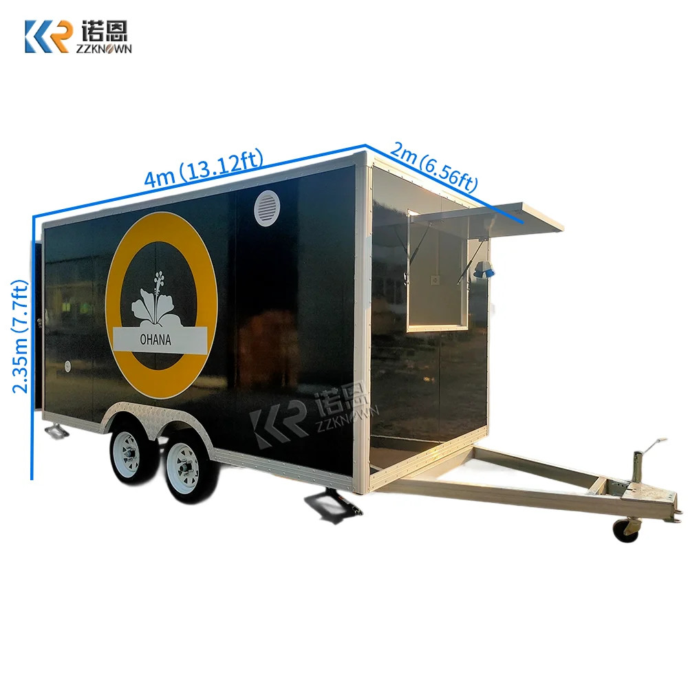 Concession Street Food Truck Custom Pizza Ice Cream Cart Mobile Catering Trailer Outdoor Mobile Food Trailer With Full Kitchen