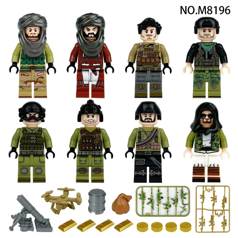 M8196 Venta al por mayor transfronteriza de juguetes de bloques de construcción de piezas pequeñas para niños, modelo Mortar Drone