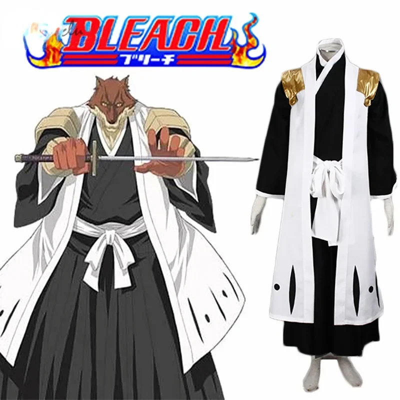 

Anime Bleach Komamura Sajin Kimono Captain of the 7th Division Soul Reaper Cosplay Costume