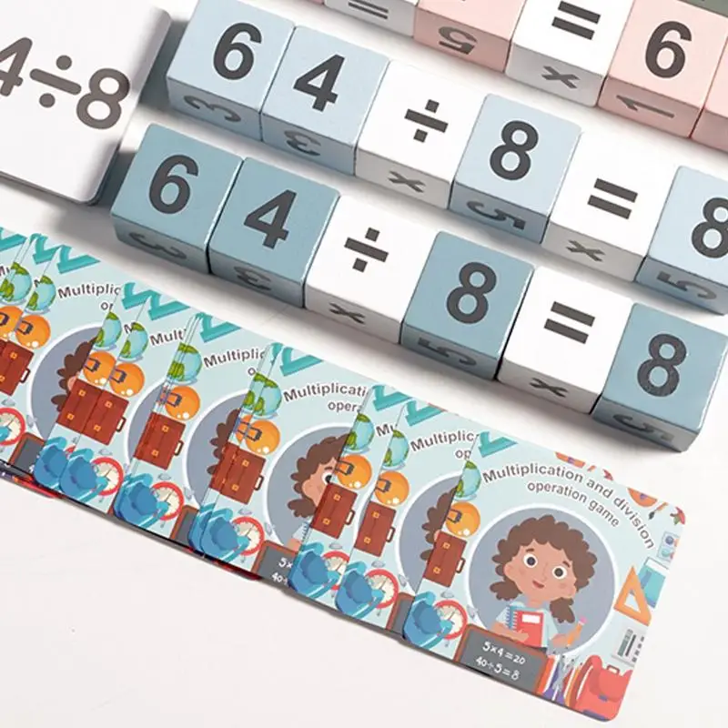 Juguete de tablero de matemáticas de madera, juegos de mesa de multiplicación, juego de mesa, juego de viaje familiar, juguetes educativos para niños y niñas