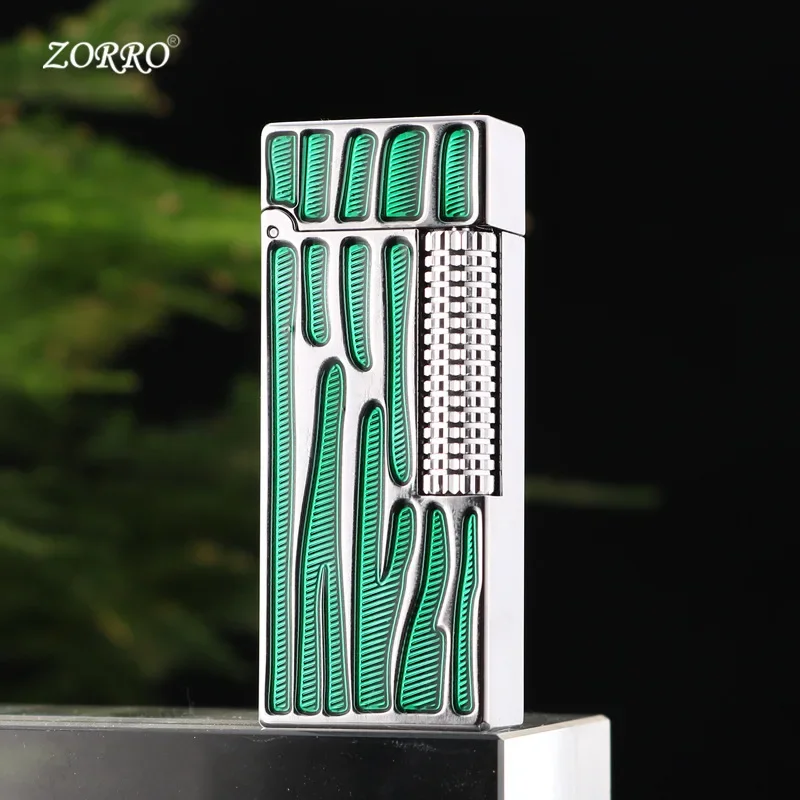 ZORRO 728 Slim Kerosene Lighter, High-end Side-slip Grinding Wheel, Narrow Machine, Good-looking Gift for Men