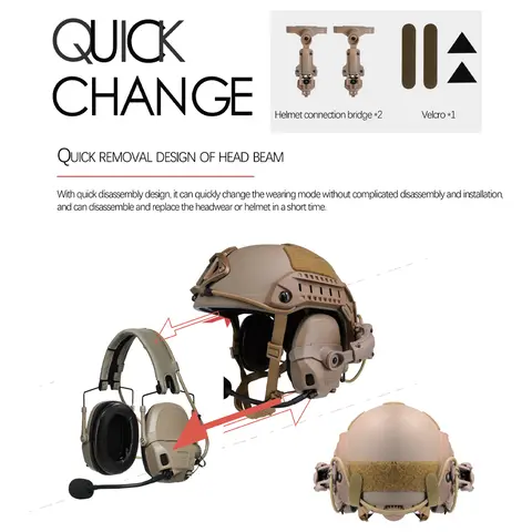 KRYDEX Tactical FCS AMP Headset Med Mikrofon Taktik Kommunikation Brusreducerande Utrustning Headsettillbehör 10 best sales förstärkare för headset - №2