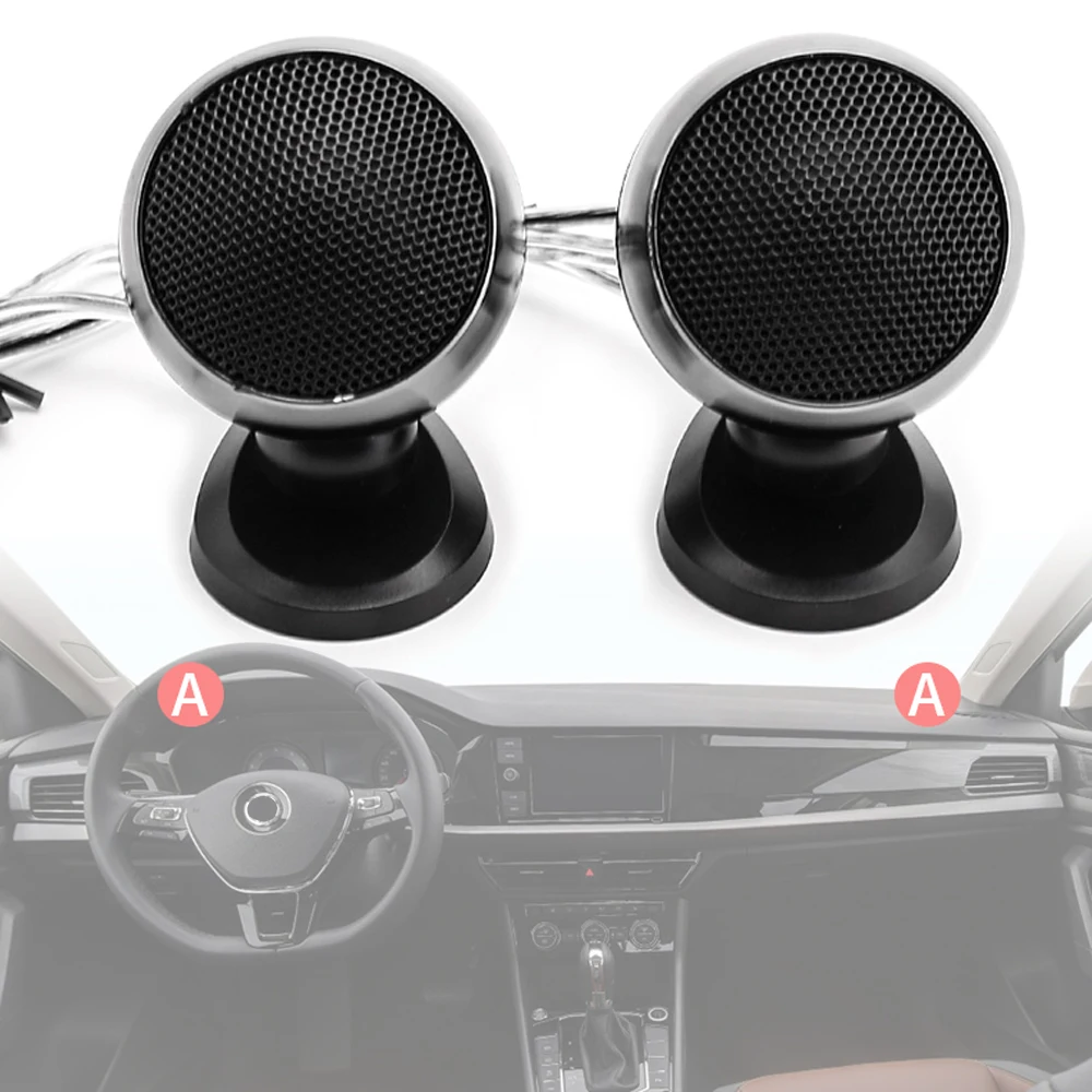 2pcs Universal 150W 4Ohm Silk Film Car Tweeter Loudspeaker Mini Dome Tweeter Speakers for Car Modification