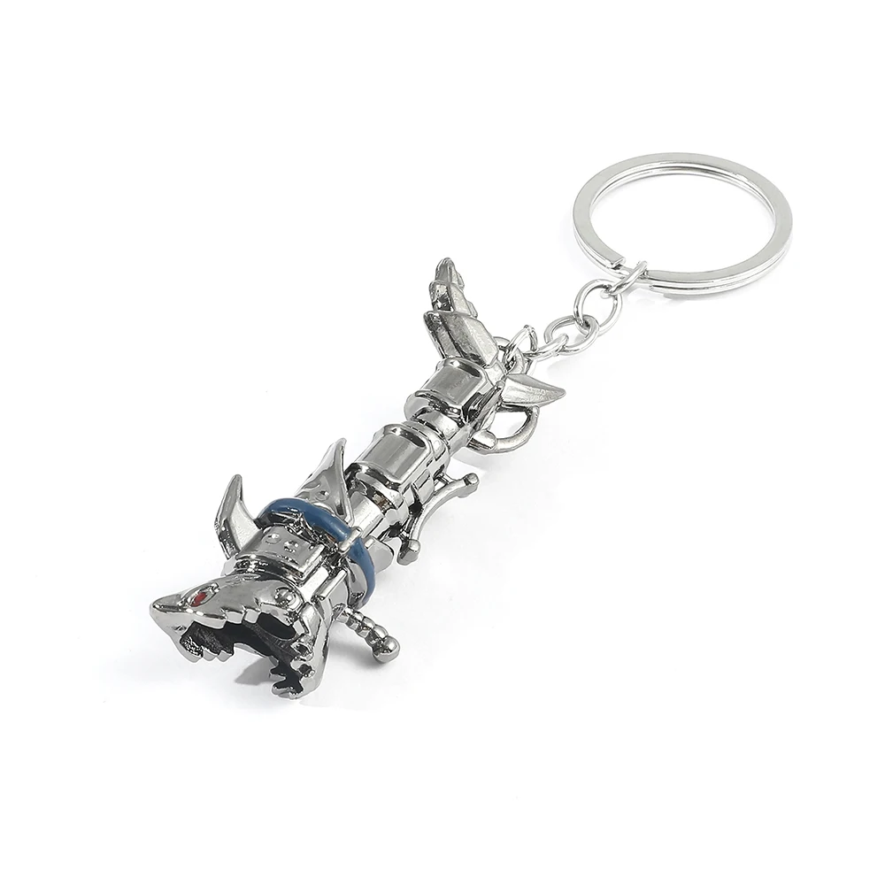 Game League of Legends Keychain LOL Jinx Cannon Weapon Model Keyring for Men Women Game Accessories Car Key Ring llaveros