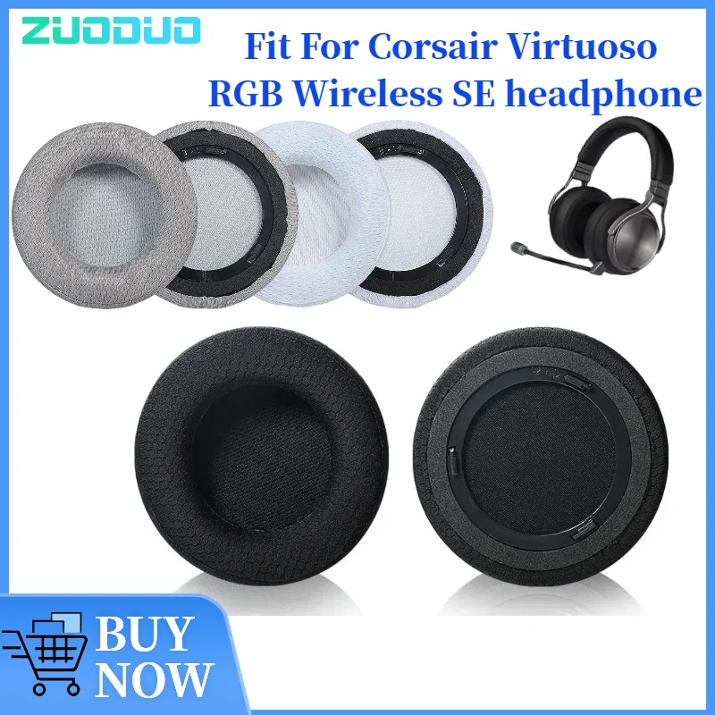 

ZUODUO Replacement Protein Ear Pads for Corsair Virtuoso RGB Wireless SE Headphones Soft Foam Ear Cushions High Quality