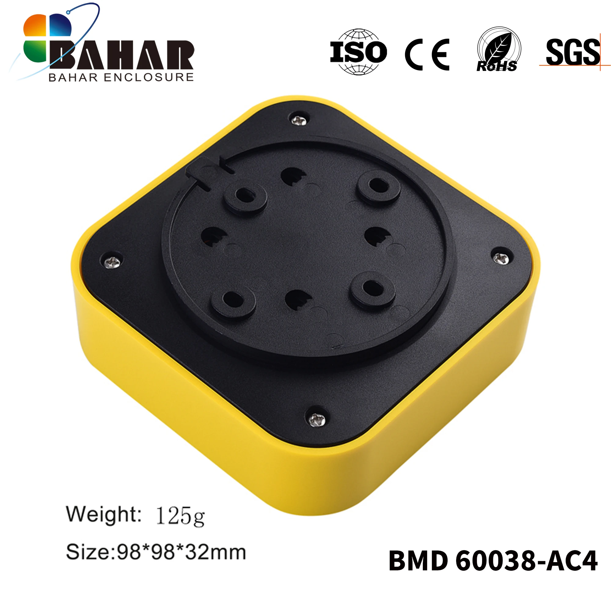 Bahar Enclosure ABS Plastic Housing  Wire Junction Box Instrument Case SIZE 98X98X32MM With Wall Mount BMD 60038-AC
