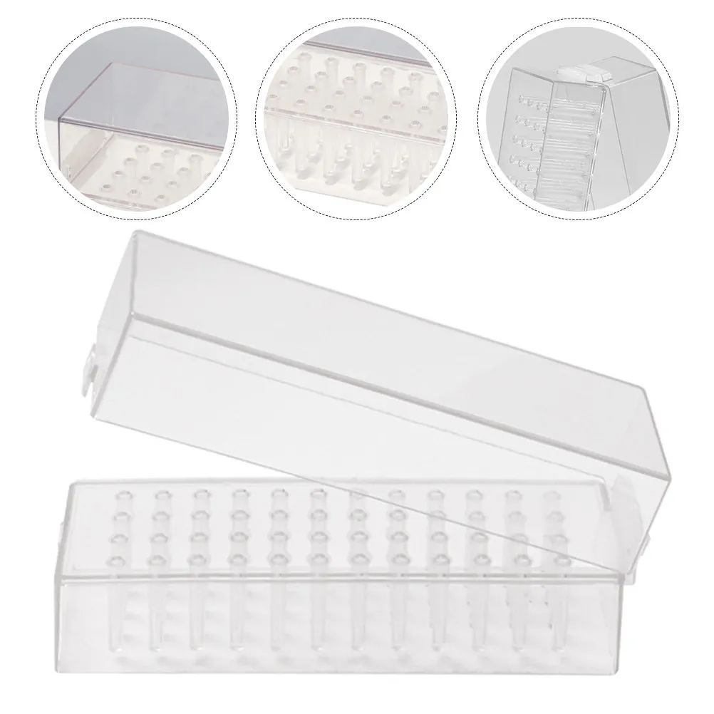 

Professional Nail Drill Bits Storage Box with Design for Neat Grinding Head Organization Clean Desktop Manicure Tool