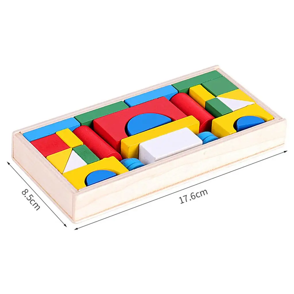 26 Pieces Blocks Stackable Development Party Game Classic Blocks Playset Construction Toys for Birthday Gift 3 Year Old Kids
