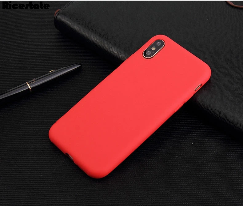 Ricesestate Fall für iPhone x xr xs max matt einfarbig Fall für iPhone 10 zehn x xs max xr Abdeckung schützen Haut Silikon Fall – Detail 7
