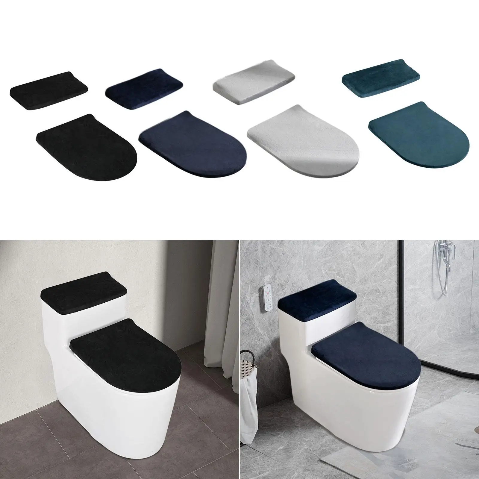 Toilet Lid Seat Cover Set Toilet Tank Lid Cover Replacement Toilet Lid Cover Stretch