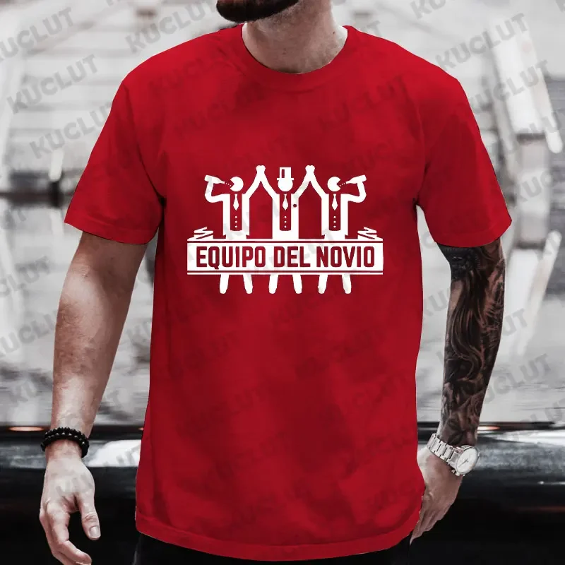 Camisetas de despedida de soltero español Evg Man Equipo Del Novio Tops novio camisetas de despedida única padrino de boda mejor hombre