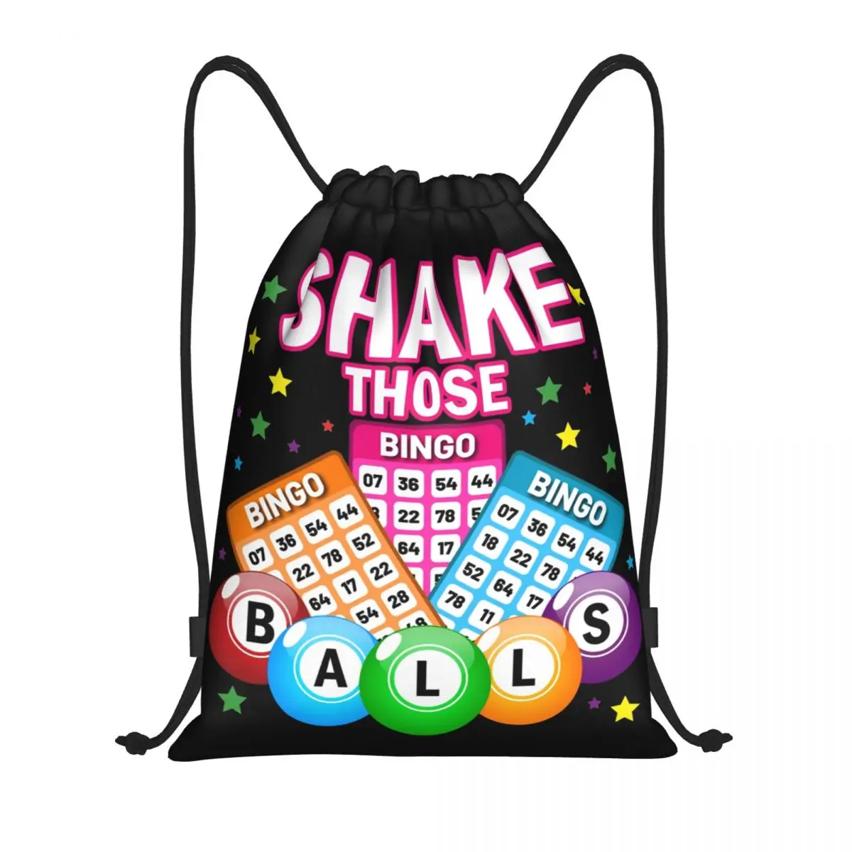 Shake Those Balls Funny Bingo Drawstring Bag Women Men Portable Gym Sports Sackpack Shopping Backpacks