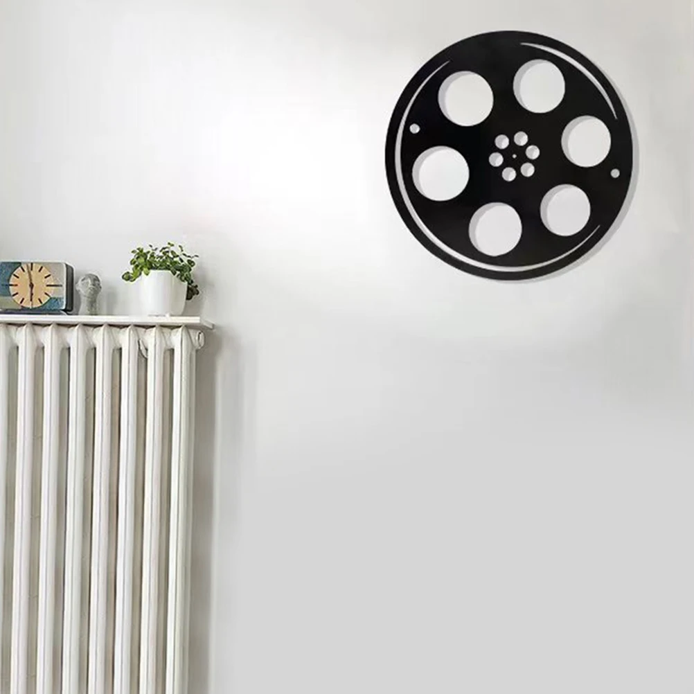 

2pcs Movie Scroll Wall Decor Retro Iron Home Decorations Vintage Metal Film Reel Hanging Signs Wall ornaments Garden Supplies