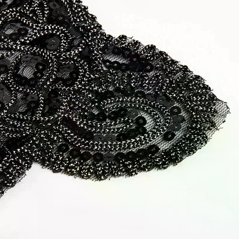 Leopard Patches for Clothing Black Sequin Diy Accessories for Clothes Badge