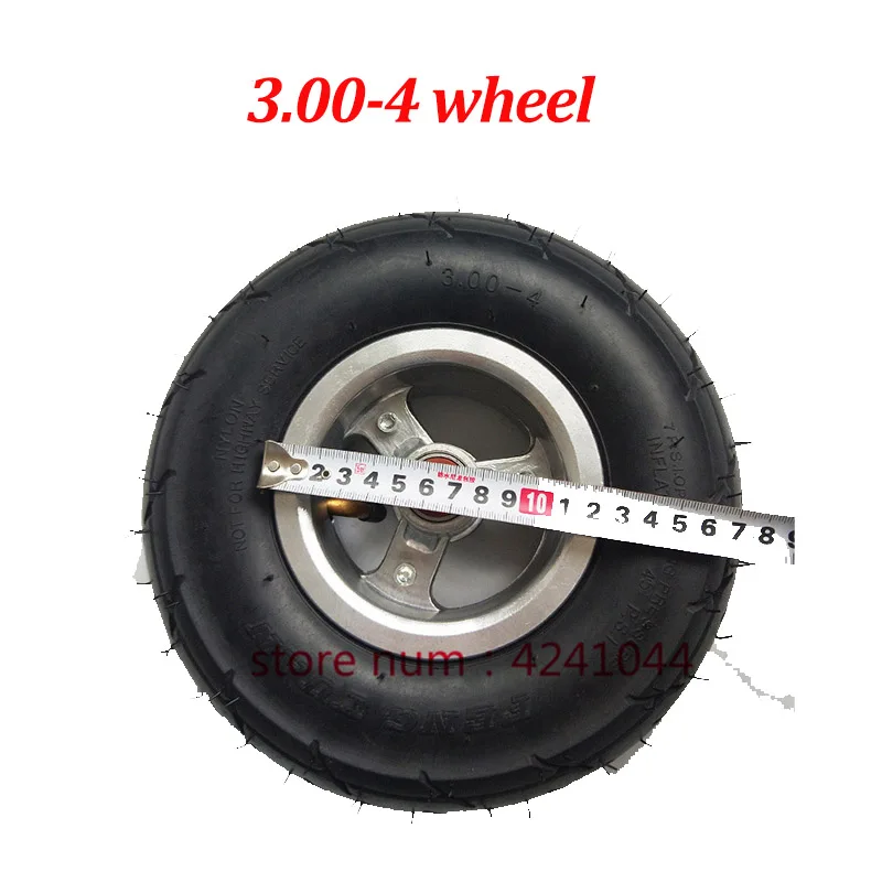 3.00-4  inch electric scooter road tire wheel 4  alloy rims hub with  tyre and inner tube for Gas  bike motorcycle