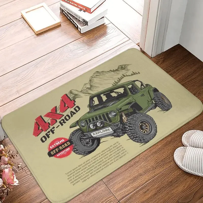 Off-road Mountain Adventure Travel Front Door Mat Anti-Slip Indoor Absorbent Doormat Kitchen Balcony Entrance Rug Carpet