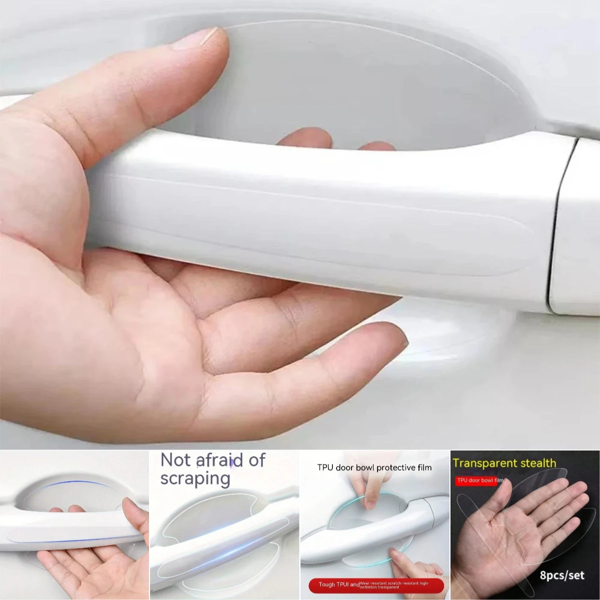 

Car Door Bowl Handle Invisible Protective Sticker Auto For RAM 1500 2500 3500 ProMaster ProMaster City Dakota Classic TRX Rebel