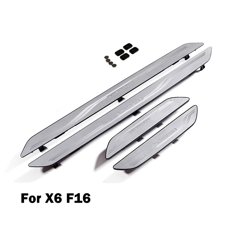 With Light Door Sill Car Step Threshold LED Welcome Pedal Refitting For BMW X5 F15 X6 F16 X3 F25 X4 F26 M Performance