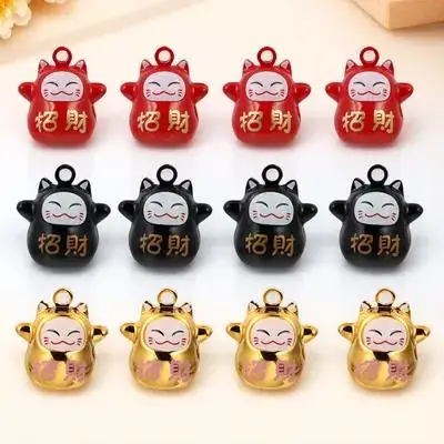 12 قطعة أجراس قطة الحظ جرس صغير يمكنك صنعه بنفسك لصنع المجوهرات قلادة صغيرة سحرية لوازم الحرفية سوار جرس الصوت الزخرفية