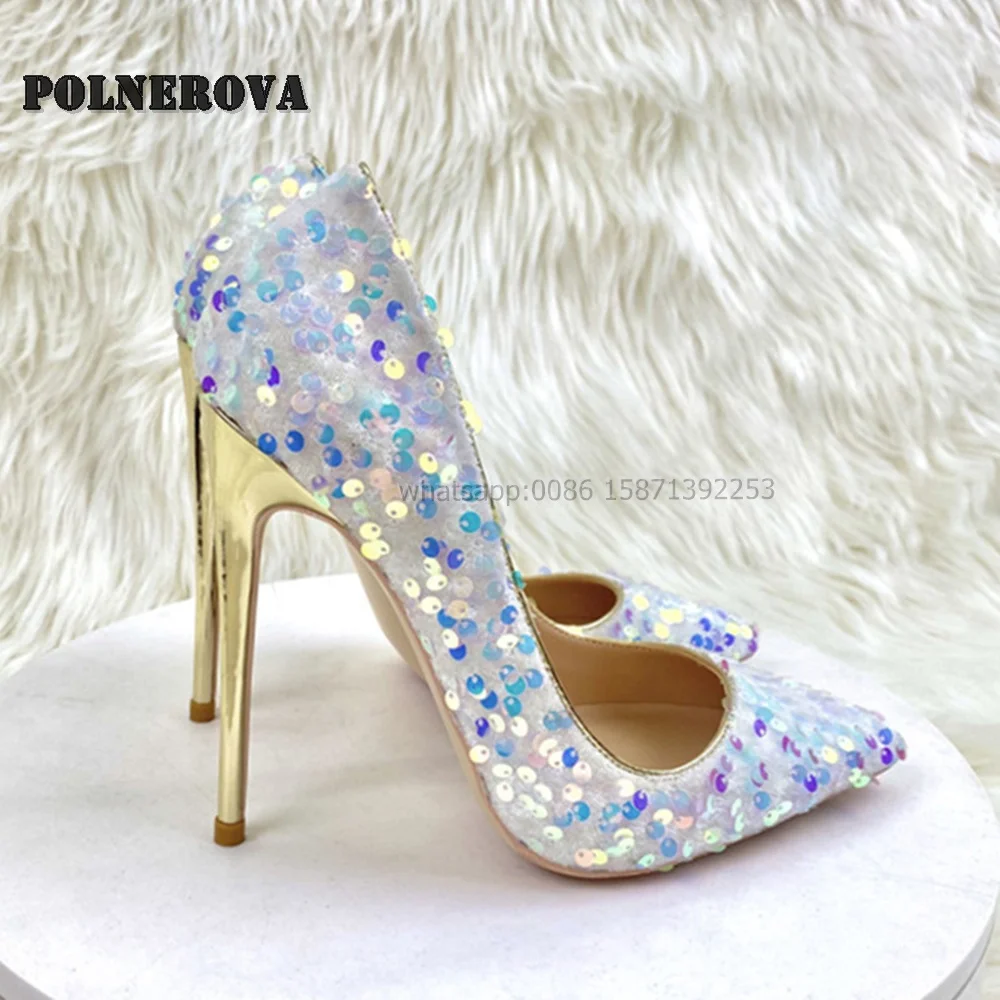 

Silvery Snakeskin Shallow Women Pumps Pointed Toe Thin Heels Mixed Colors Sexy Women High Heels Spicy Girl Party Shoes Newest