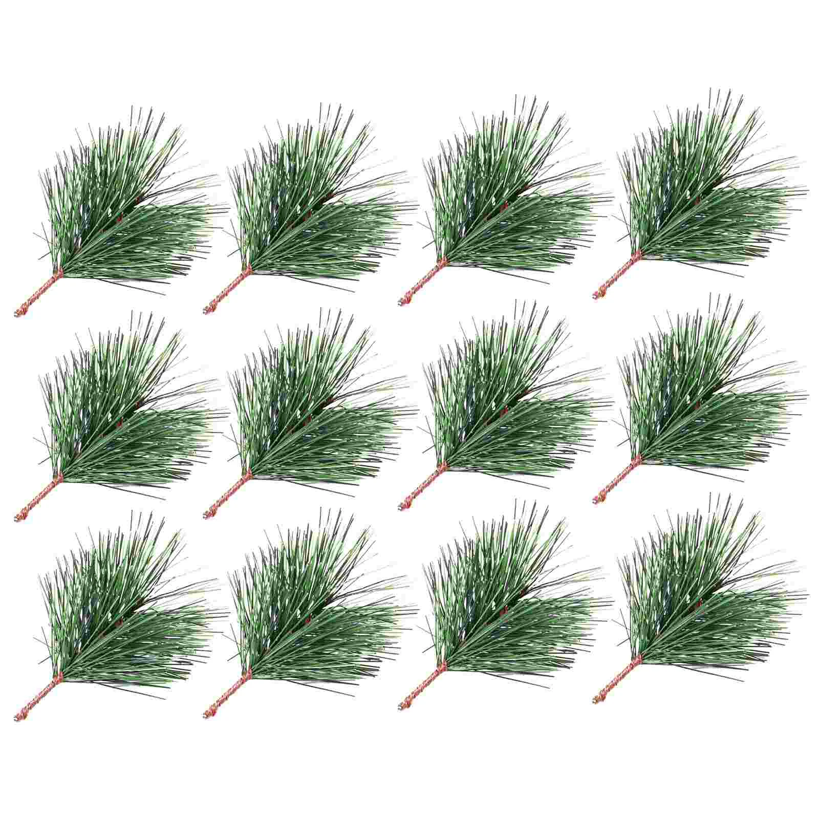 24 Pcs Artificial Pine Branch Christmas Tree Picks Trees Presents Ornament Pencil