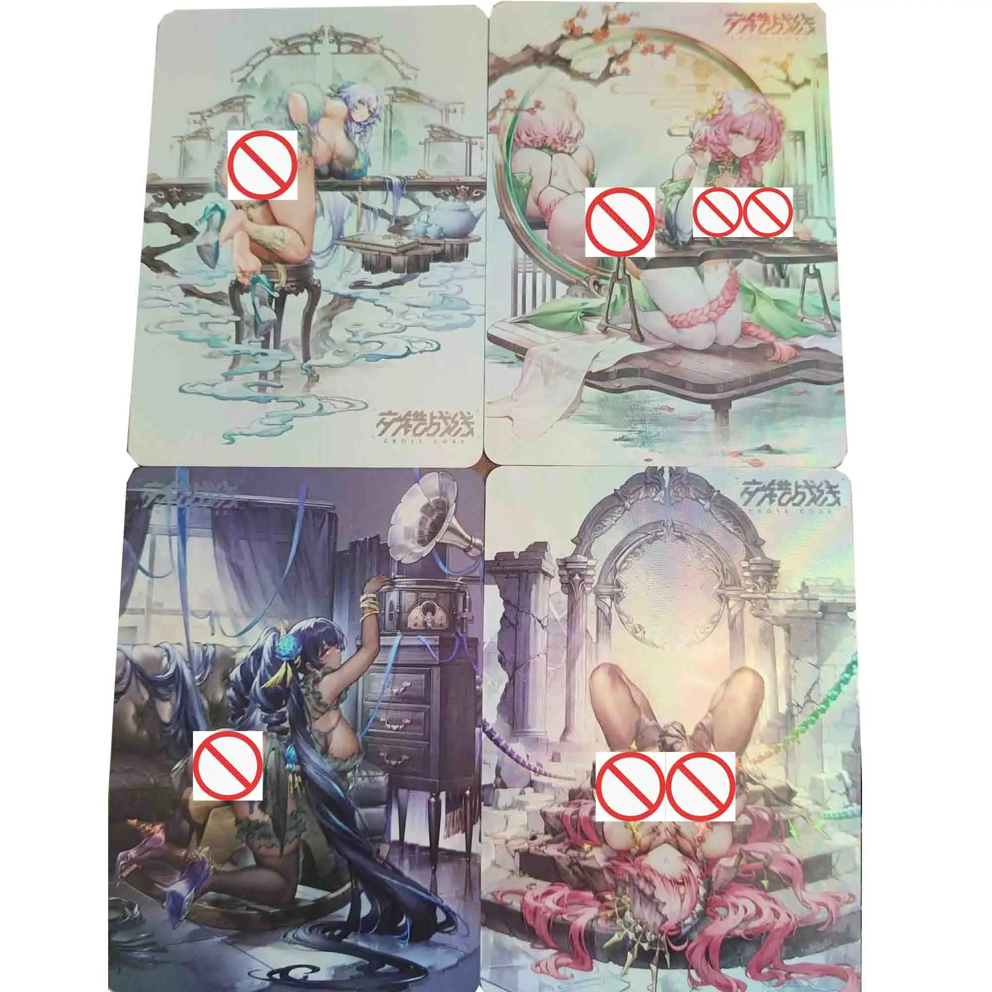 

4Pcs/set Diy Self Made Goddess Story Crossed Fronts Collection Card Color Flash Crossed Fronts Game Anime Cards Gift Toys