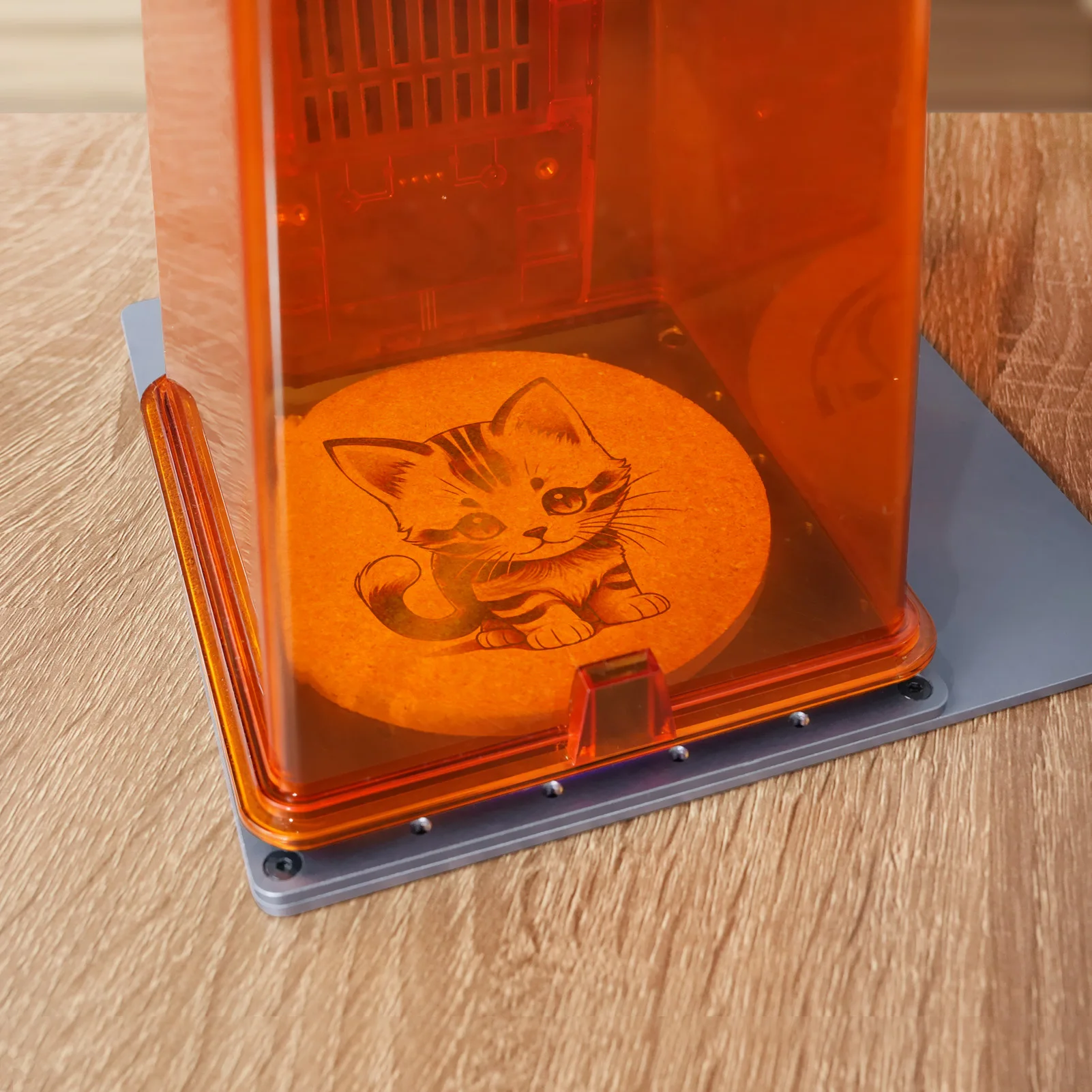 قواعد أكواب من الفلين من مادة النقش Ray Moto مناسبة لآلات النقش والمشروعات التي تصنعها بنفسك قطر 90 مم، سمك 3 مم 100 قطعة