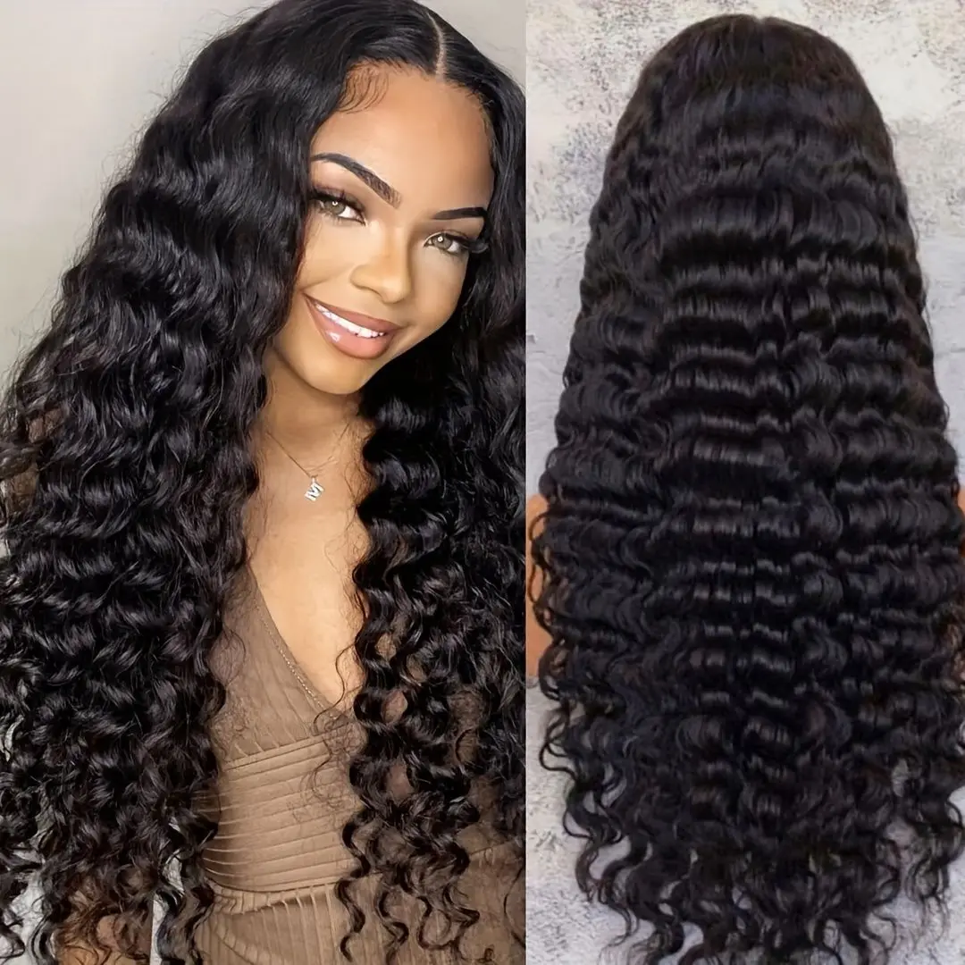 

Curly hd lace front wig 13x6 human hair 100%13x4 30 40 inch deep wave brazilian wigs on sale for women choice