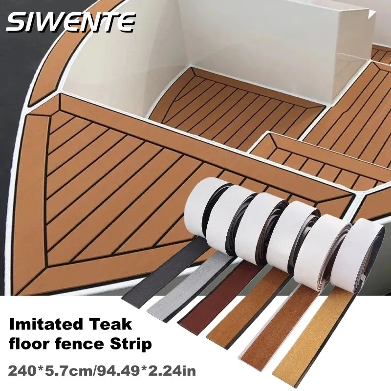 Tira de Revestimiento para Piso Imitación Madera de Teca, Autoadhesiva, Antideslizante, Láminas de Espuma EVA, Revestimiento para Pisos de Barcos, Marinos, para RV, Piscina, Yate