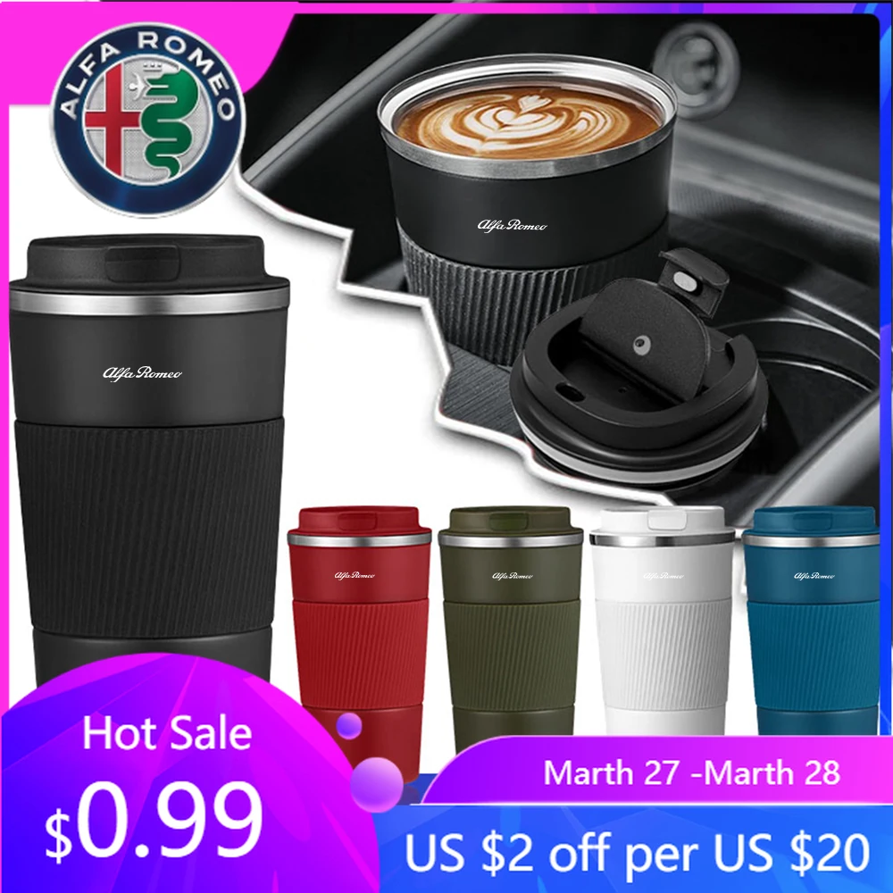 

Термос для автомобиля из нержавеющей стали с логотипом Alfa Romeo, 1 шт., для кофе, для Alfa Romeo Sportiva 159 Giuli