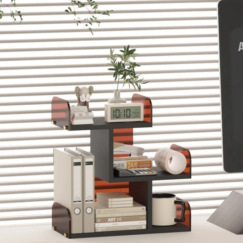 Multifunctional Vertical Desktop File Organizer Paper Tray Holder Standing Document Rack Office Supplies Storage Shelf for Home