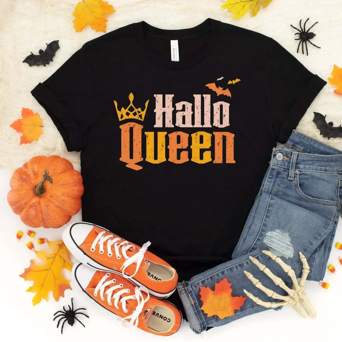 

Halloween Hallo Queen Letter Print Women T Shirt Short Sleeve O Neck Loose Women Tshirt Ladies Tee Shirt Tops Camisetas Muje