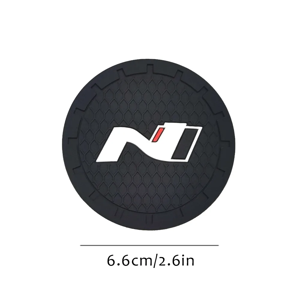 Car Anti Slip Mat Car Water Cup Slot Car Coaster Decoration Sticker Interior Accessories For Hyundai N Line Sonata  Auto Styling