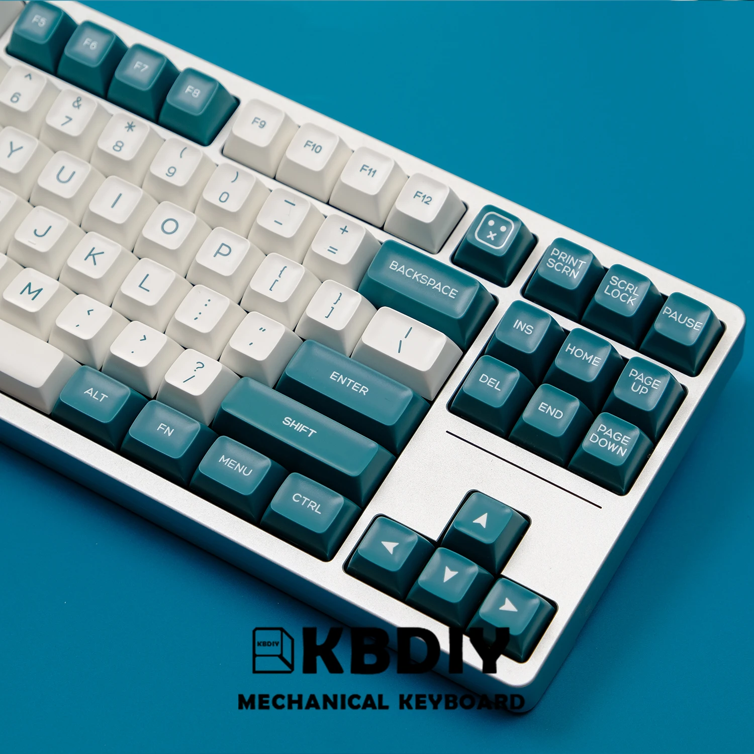 Imagem -03 - Kbdiy-pbt Verde e Branco Double Shot Keycaps SA Perfil Keycap para Teclado Mecânico Gaming Custom para Switch mx 142 Teclas por Conjunto