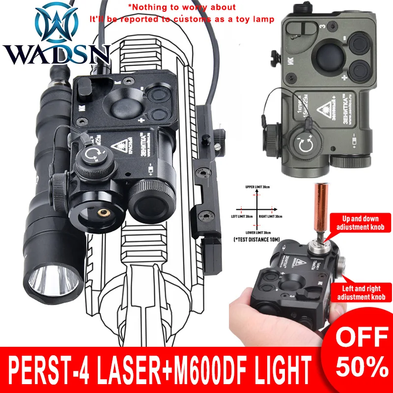 

Wadsn M600DF PERST-4 Zenitc Perst 4 RED Green Blue Dot IR Pointer Hunting Lamp 1400lumens M600df Flashlight M300A Scout Light