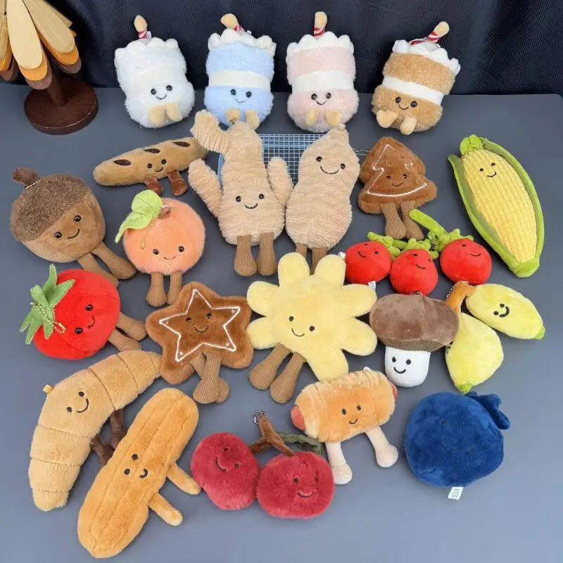 

Wholesale Fruit Plush Keychain Stuffed Vegetable Plush Pendant Soft Food Plushies Key Chain Peluche Birthday Gift Christmas Gift
