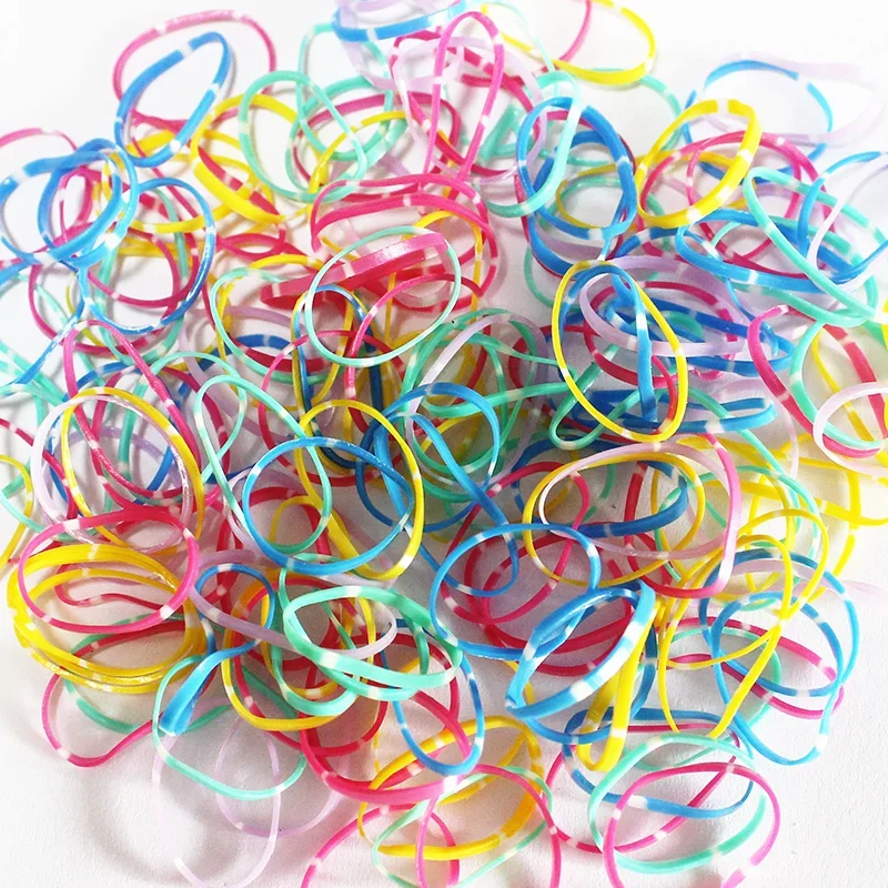 カラフルな使い捨てヘアバンドシュシュ子供女の子弾性ゴム