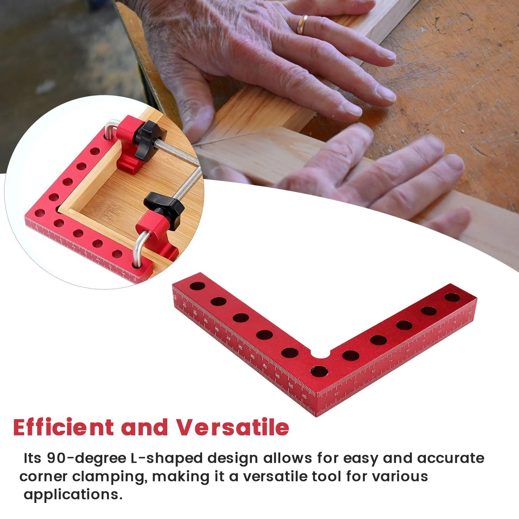 

A84X-120 мм Прямоугольный фиксирующий зажим 90 градусов, L-образный вспомогательный фиксатор для позиционирования панелей, зажимной инструмент для деревообработки