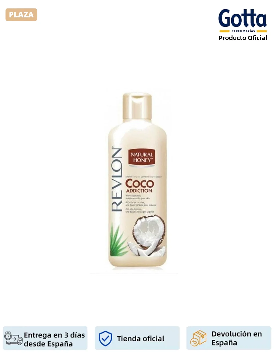 NATURAL HONEY-coconut GEL-750 ML-Health & Beauty, Bath & Shower, shower Gel-enjoy a perfect shower.